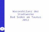 Wasserbilanz der Stadtwerke Bad Soden am Taunus 2012.
