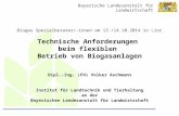 Bayerische Landesanstalt für Landwirtschaft Technische Anforderungen beim flexiblen Betrieb von Biogasanlagen Dipl.-Ing. (FH) Volker Aschmann Institut.