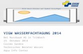 Bei Nussbaum AG in Trimbach 23. Oktober 2014 Cosimo Sandre Technischer Berater Wasser Aqua Info Center VIGW WASSERFACHTAGUNG 2014.