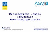 Messebericht «ab13» Simulation Bewerbungsgespräche.