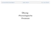 Universität Düsseldorf SoSe 2014 16. Juni 2014 Übung: Phonologische Prozesse.