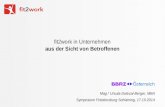Fit2work in Unternehmen aus der Sicht von Betroffenen Mag. a Ursula Dolezal-Berger, MBA Symposium Friedensburg Schlaining, 17.10.2014.