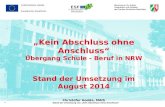1 Stand der Umsetzung von „Kein Abschluss ohne Anschluss“ „Kein Abschluss ohne Anschluss“ Übergang Schule - Beruf in NRW Stand der Umsetzung im August.