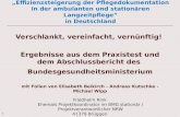 1 „Effizienzsteigerung der Pflegedokumentation in der ambulanten und stationären Langzeitpflege“ in Deutschland Verschlankt, vereinfacht, vernünftig! Ergebnisse.