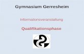 Gymnasium Gerresheim Informationsveranstaltung Qualifikationsphase.