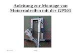 12.12.2014 Seite 1 Anleitung zur Montage von Motorradreifen mit der GP503.