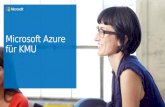 Microsoft Azure für KMU. 3  47% aller Applikationen on-prem  70% der Server nicht virtualisiert  Virtualisierung wächst ums 2.5x  Cloudwachstum.