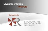 Livepräsentation WebGIS Gemeinde. WebGIS 1Kurze Einführung Programm 2 3 Live Demo WebGIS Roggwil Zielsetzung / Ausblick WebGIS.