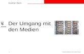 Kanton Bern Der Umgang mit den Medien Parlamentsdienste des Grossen Rates1.