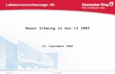 Lebensversicherungs-AG 24.09.2005Sudbrack / VO1 Neuer Schwung in der LV 2005 23. September 2005.