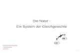 Die Natur - Ein System der Gleichgewichte Experimentalvortrag (OC) Tobias Rocksloh SoSe 2011 1.