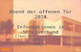 1 Abend der offenen Tür 2014 Informationen im Schulverbund Claus-von-Stauffenberg-SchuleRodgau.
