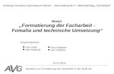 Hinweise zur Formatierung der Facharbeit in der Stufe Q1 Modul „Formatierung der Facharbeit - Fomalia und technische Umsetzung“ Andreas-Vesalius-Gymnasium.