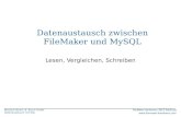 FileMaker Konferenz 2012 Salzburg  Nicolaus Busch, N. Busch GmbH Datenaustausch mit SQL Datenaustausch zwischen FileMaker und.