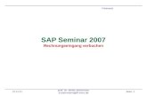 27.03.2015 prof. dr. dieter steinmann d.steinmann@fh-trier.de Seite: 1 SAP Seminar 2007 Rechnungseingang verbuchen Foliensatz.