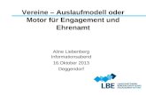Vereine – Auslaufmodell oder Motor für Engagement und Ehrenamt Aline Liebenberg Informationsabend 16.Oktober 2013 Deggendorf.