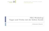 PEG-Workshop Tipps und Tricks mit der lieben Sonde Johannes Haarer.