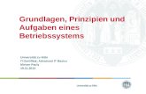Grundlagen, Prinzipien und Aufgaben eines Betriebssystems Universität zu Köln IT-Zertifikat, Advanced IT Basics Miriam Pauly 19.11.2014.