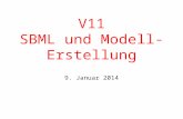 V11 SBML und Modell- Erstellung 9. Januar 2014. Softwarewerkzeuge WS 13/14 – V 11 Übersicht 2 Austausch und Archivierung von biochemischen Modellen =>