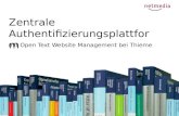 Zentrale Authentifizierungsplattform mit Open Text Website Management bei Thieme.