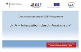 Das transnationale ESF-Programm „ IdA – Integration durch Austausch“