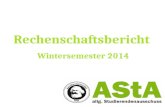 Rechenschaftsbericht Wintersemester 2014. Koordinierendes Mitglied Interne Koordination und Kommunikation Anwesenheit AFaT-Sitzungen/IZ und Verankerung.