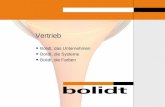 Vertrieb Bolidt, das Unternehmen Bolidt, die Systeme Bolidt, die Farben.