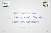 Informationen zur Fächerwahl für die Einführungsphase Thorsten Frey Abteilungsleiter Oberstufe.