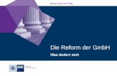Recht und Fair Play Die Reform der GmbH Was ändert sich.