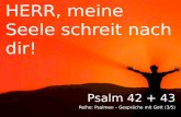 HERR, meine Seele schreit nach dir! Reihe: Psalmen – Gespräche mit Gott (3/5) Psalm 42 + 43.