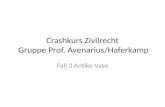 Crashkurs Zivilrecht Gruppe Prof. Avenarius/Haferkamp Fall 3 Antike Vase.