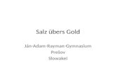Salz übers Gold Ján-Adam-Rayman-Gymnasium Prešov Slowakei.