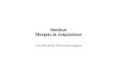 Seminar Mergers & Acquisitions Das öffentliche Übernahmeangebot.