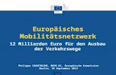Transport Europäisches Mobilitätsnetzwerk 12 Milliarden Euro für den Ausbau der Verkehrswege Philippe CHANTRAINE, MOVE.B1, Europäische Kommission Berlin,