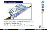 Www.hst-group.de HST - Dresden Group HST TeleMatic Fernwirktechnik und Automatisierung wachsen zusammen – für die Betriebssicherheit Ihrer Anlagen 1 2001.04.2015.