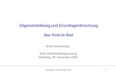 Copyright B. Buchberger 20031 Allgemeinbildung und Grundlagenforschung Das Kind im Bad Bruno Buchberger AHS-Direktorenbesprechung Geinberg, 28. November.
