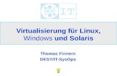 Virtualisierung für Linux, Windows und Solaris Thomas Finnern DESY/IT-SysOps.