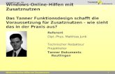 OnlineForum ´99 1Windows-Online-Hilfen mit Zusatznutzen Windows-Online-Hilfen mit Zusatznutzen Das Tanner Funktionsdesign schafft die Voraussetzung für.
