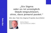 ©TQU Verlag „Six Sigma oder es ist unmöglich Staub wegzublasen, ohne, dass jemand pustet.“ Wie das TQU Six Sigma Projekte durchführt Helmut Bayer TQU BUSINESS.