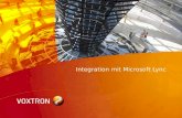 Voxtron CC Integration mit Microsoft Lync Server