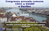2004 Congresso annuale comune CSCC e SSURF a Basilea Conferenza dei Servizi Cantonali del Catasto Società svizzera degli ufficiali del registro fondiario.