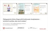 Pädagogische Online-Diagnostik funktionaler Analphabeten –  technisch machbar, aber auch nutzbar?