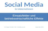 Social Media in Unternehmen - Einsatzfelder und betriebswirtschaftliche Effekte