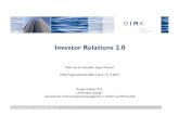 Investor Relations 2.0 / DIRK Regionalkreistreffen Nord, 13.12.10