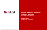 NetFederation - Investor Relations vor neuen Herausforderungen - Social Media in der IR-Praxis