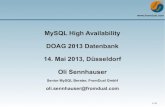 MySQL High Availability Solutions