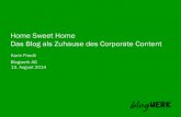 XING learningZ: Home Sweet Home - Das Blog als Zuhause des Corporate Content