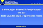 Einführung in die Grundprinzipien der Spirituellen Praxis und das erste Prinzip