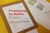 Prototyping for mobile