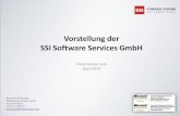SSI Software Services GmbH - Vorstellung - April 2014